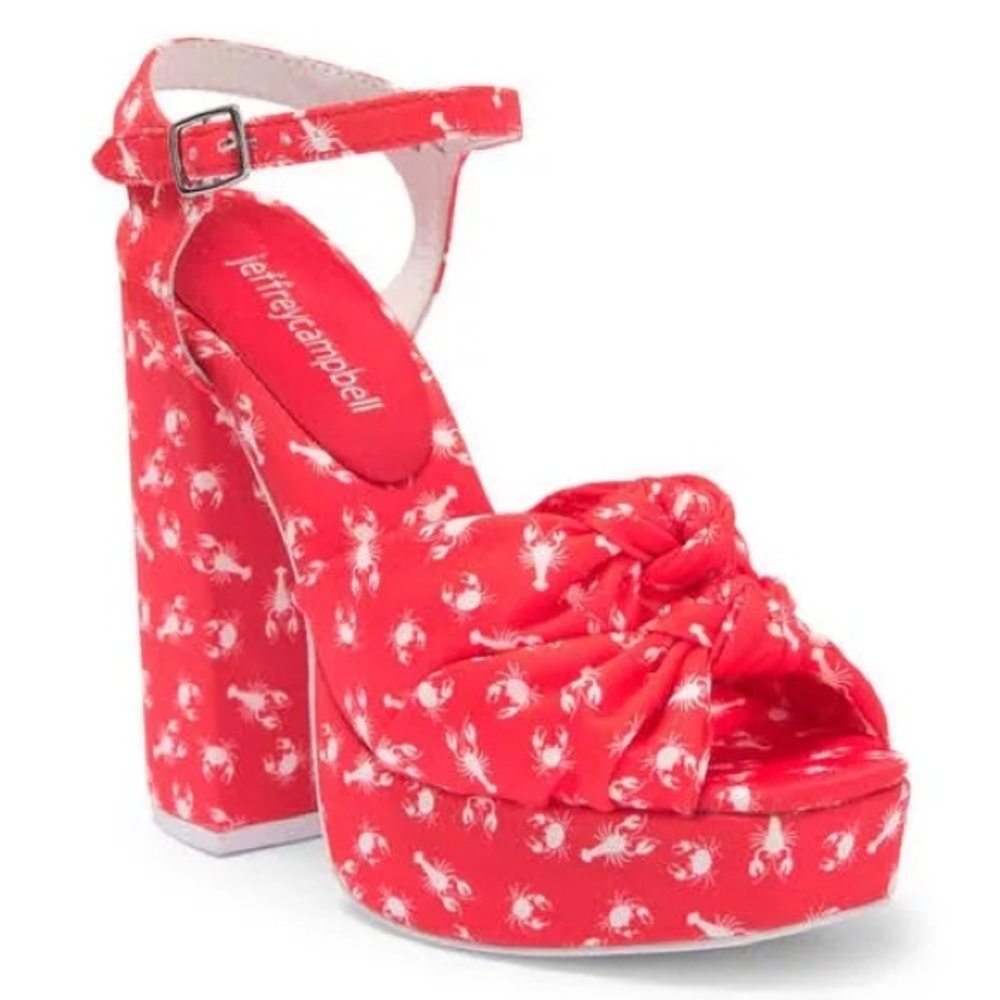 JEFFREY CAMPBELL Lobster and Crab Knot Platform Sandal 6.5